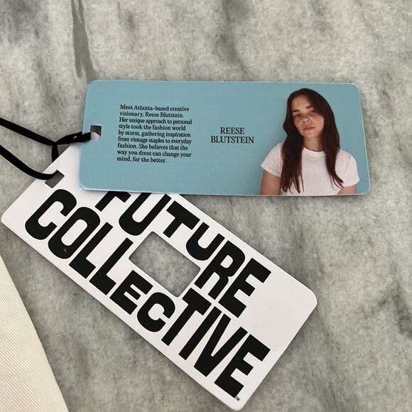 Future Collective Reese Blutstein Skirt NWT 0 Ivory Cargo Wrap Asymmetrical Midi - Picture 5 of 11